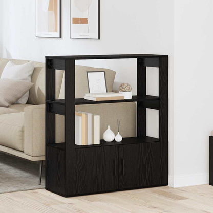 Servírovací Skříň Černý Dub 30 X 80 X 90 Cm Kompozitní Dřevo