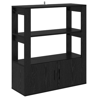 Servírovací Skříň Černý Dub 30 X 80 X 90 Cm Kompozitní Dřevo