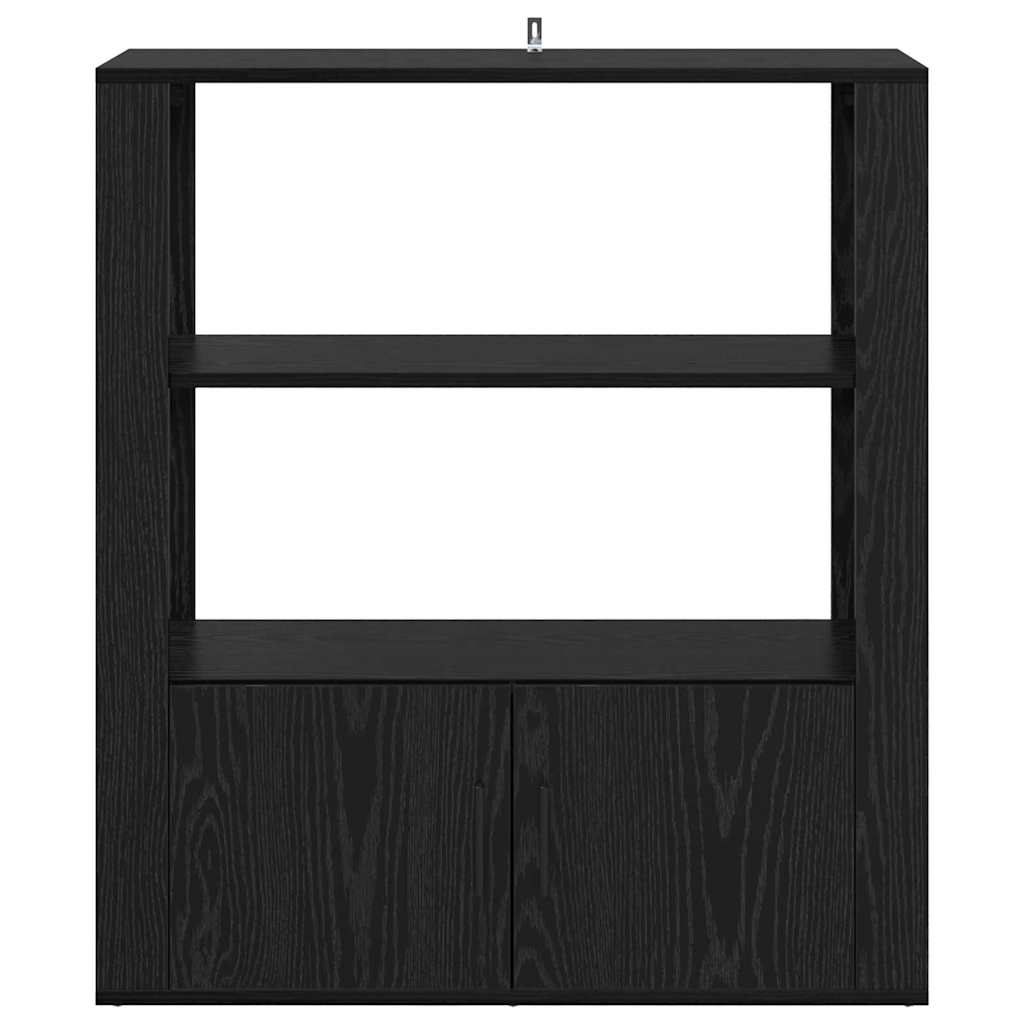 Servírovací Skříň Černý Dub 30 X 80 X 90 Cm Kompozitní Dřevo