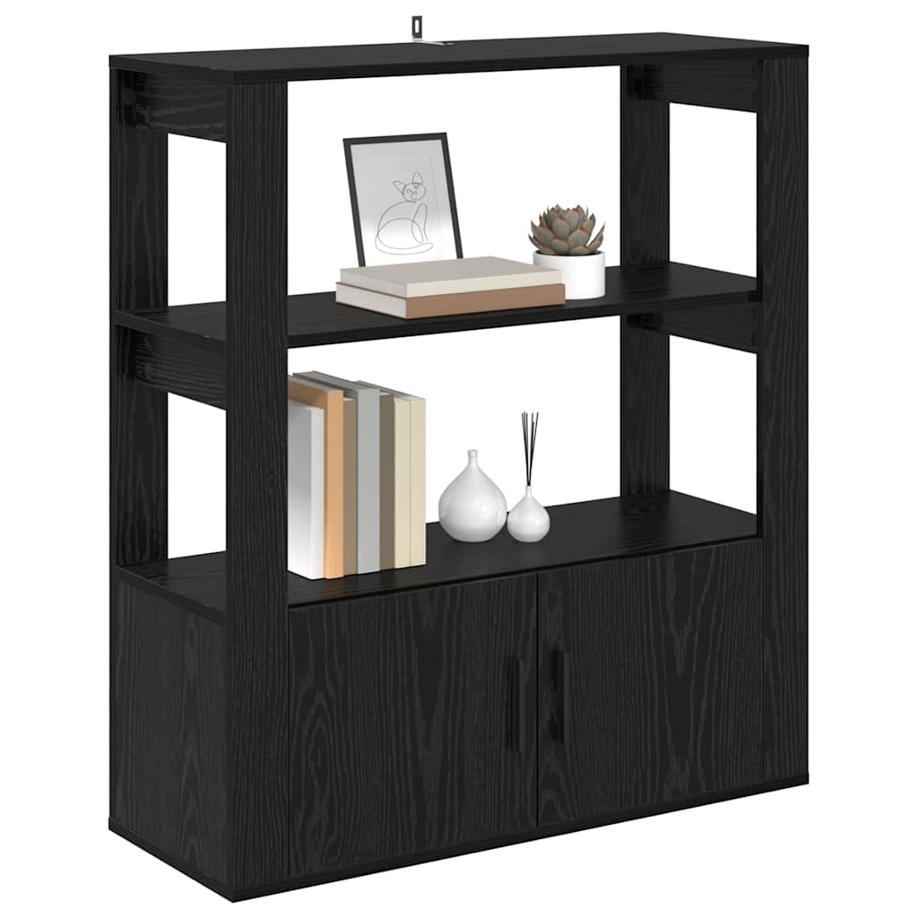 Servírovací Skříň Černý Dub 30 X 80 X 90 Cm Kompozitní Dřevo