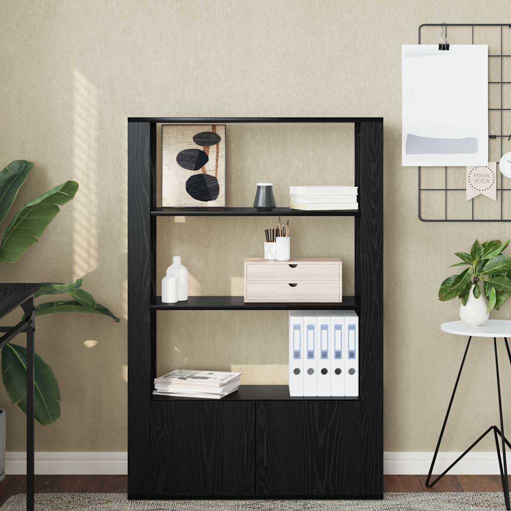 Servírovací Skříň Černý Dub 30 X 80 X 119,5 Cm Kompozitní Dřevo