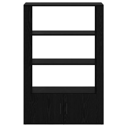 Servírovací Skříň Černý Dub 30 X 80 X 119,5 Cm Kompozitní Dřevo