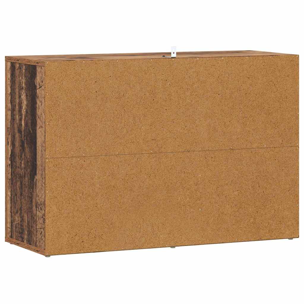 Servírovací Skříň Staré Dřevo 80 X 30 X 53 Cm Kompozitní Dřevo