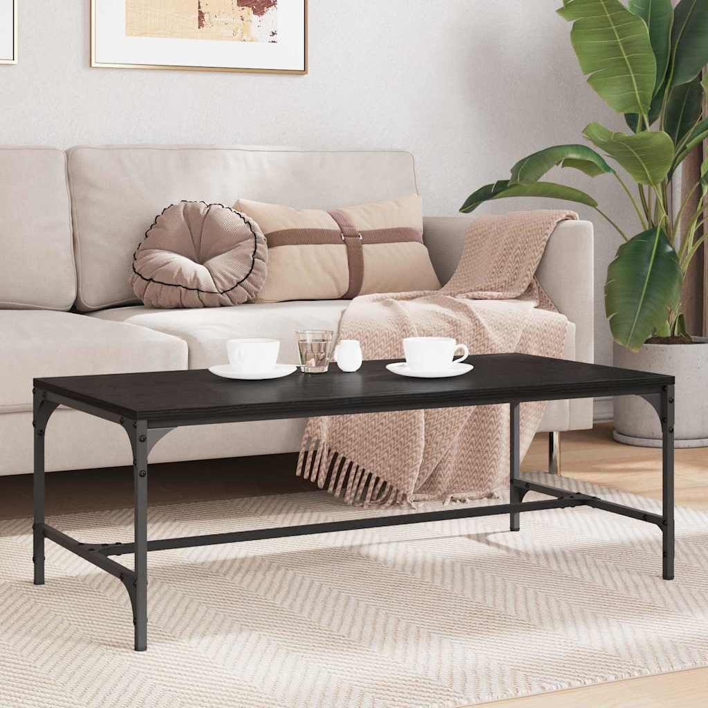 Konferenční Stolek Černý Dub 100 X 50 X 35 Cm Kompozitní Dřevo
