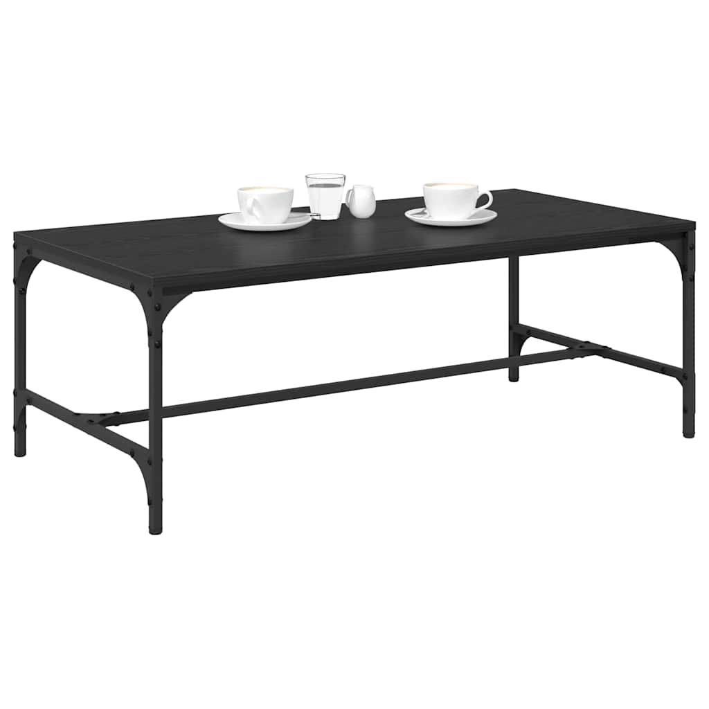 Konferenční Stolek Černý Dub 100 X 50 X 35 Cm Kompozitní Dřevo