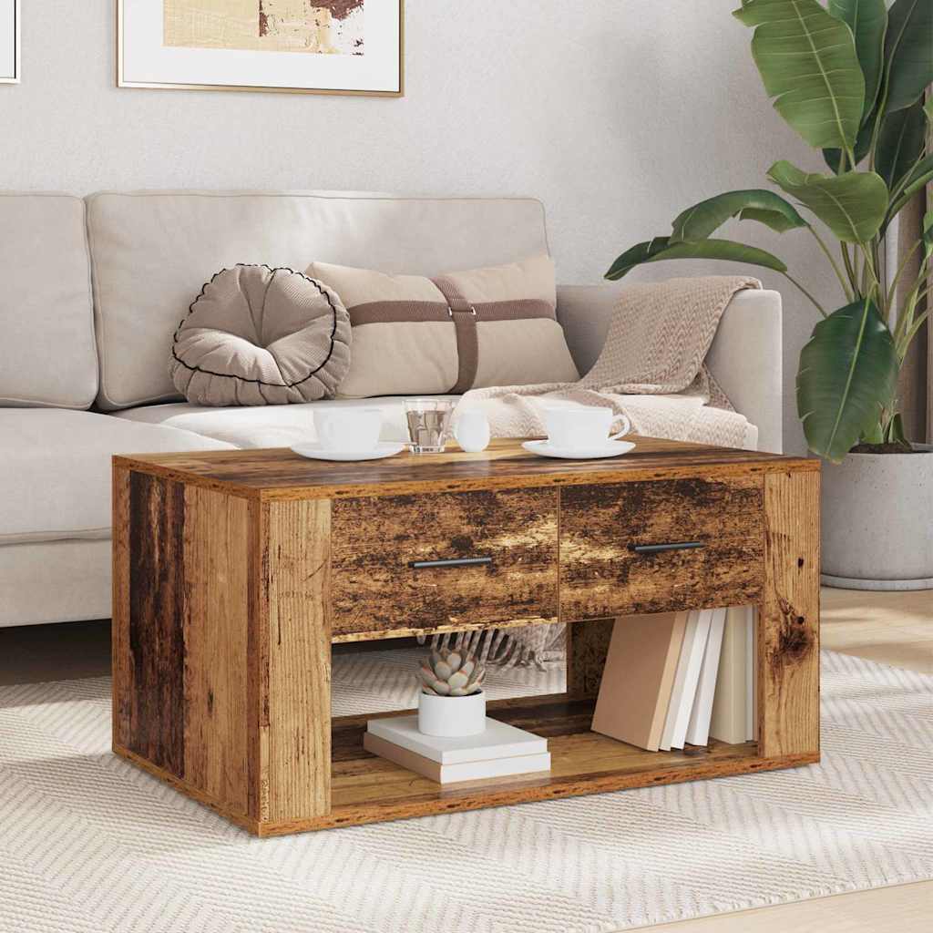 Konferenční Stolek Staré Dřevo 80 X 50 X 40 Cm Kompozitní Dřevo