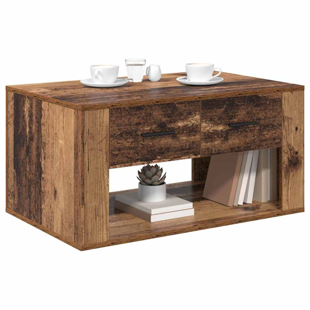 Konferenční Stolek Staré Dřevo 80 X 50 X 40 Cm Kompozitní Dřevo