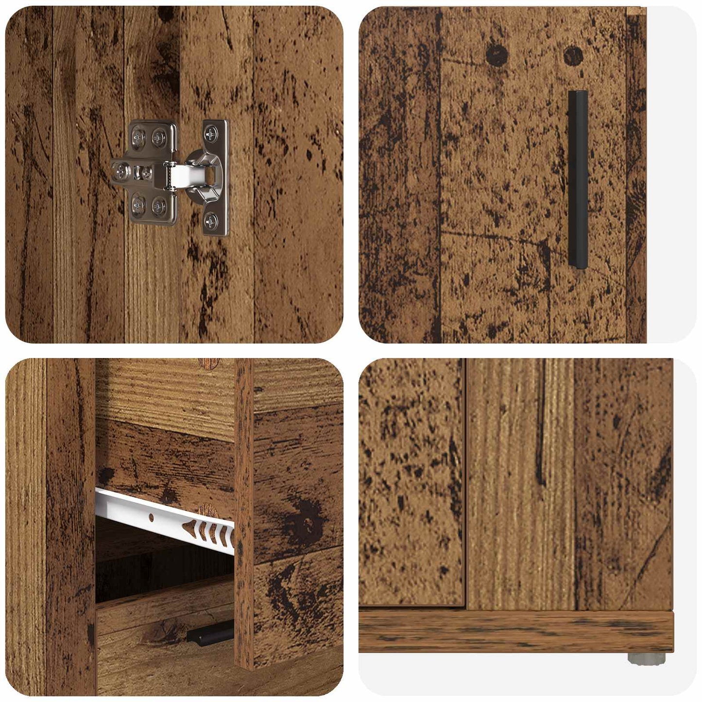 Servírovací Skříň Staré Dřevo 100 X 33 X 59.5 Cm