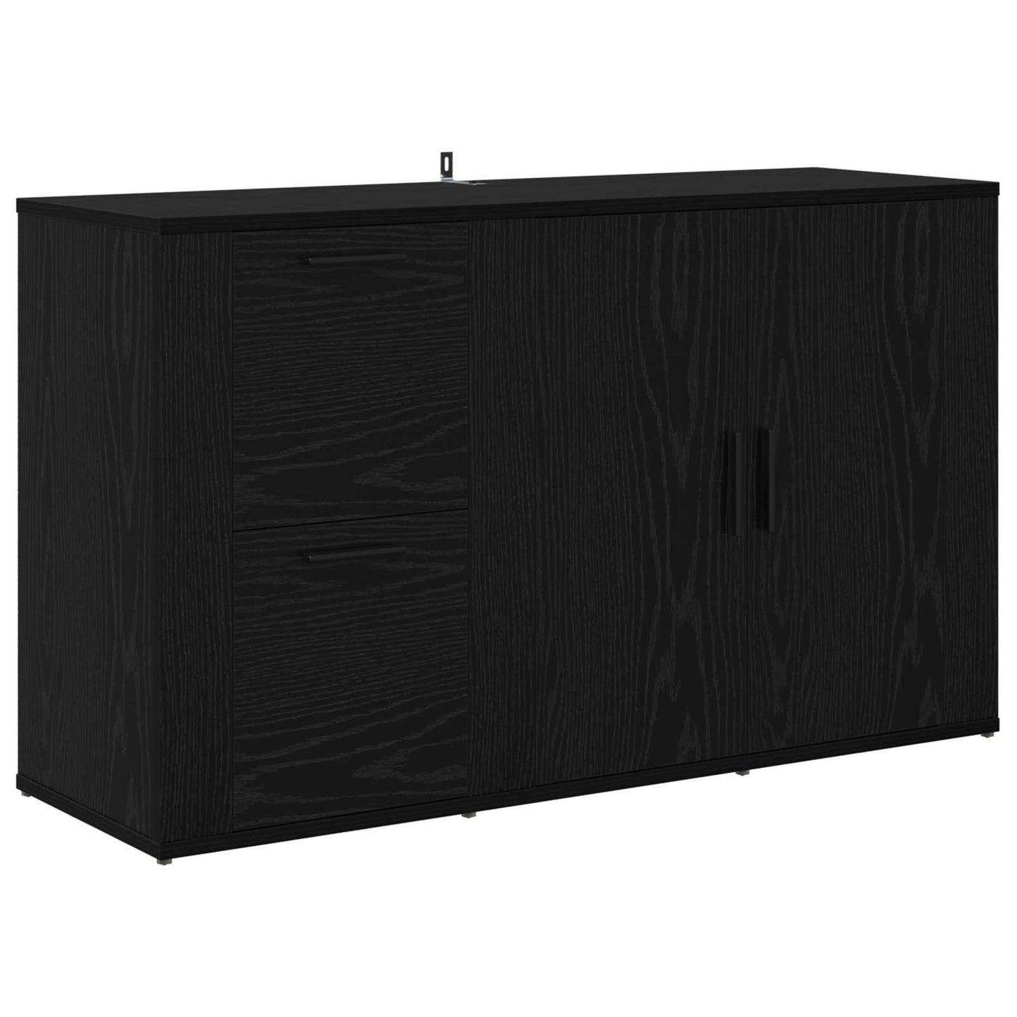 Servírovací Skříň Černý Dub 100 X 33 X 59.5 Cm Kompozitní Dřevo