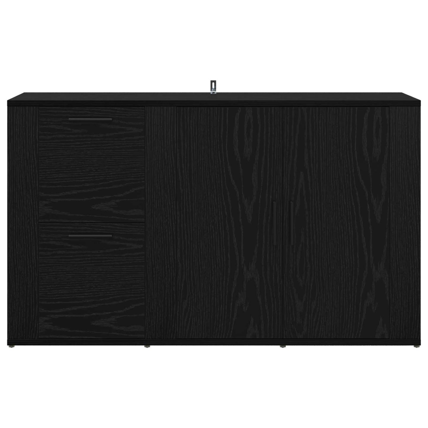 Servírovací Skříň Černý Dub 100 X 33 X 59.5 Cm Kompozitní Dřevo