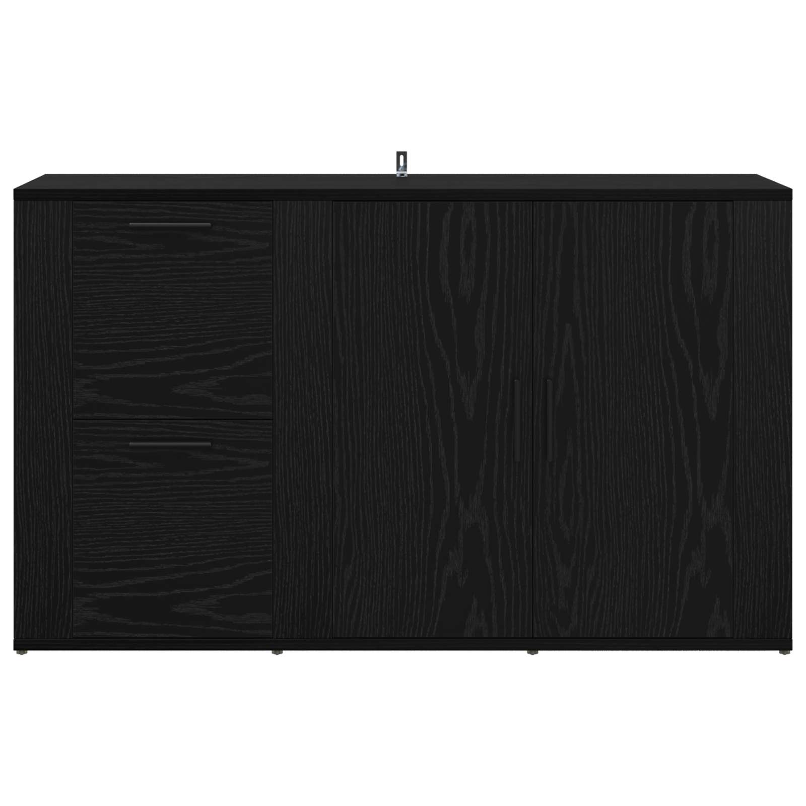 Servírovací Skříň Černý Dub 100 X 33 X 59.5 Cm Kompozitní Dřevo