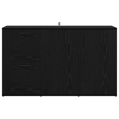 Servírovací Skříň Černý Dub 100 X 33 X 59.5 Cm Kompozitní Dřevo