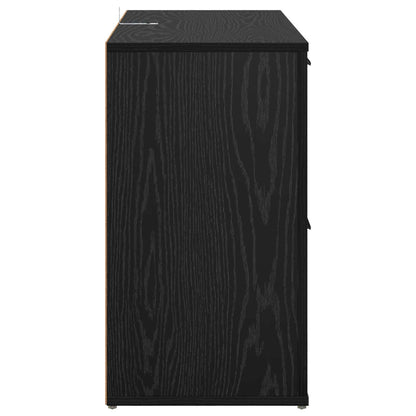 Servírovací Skříň Černý Dub 100 X 33 X 59.5 Cm Kompozitní Dřevo
