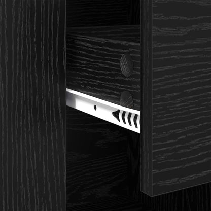 Servírovací Skříň Černý Dub 100 X 30 X 59,5 Cm Kompozitní Dřevo