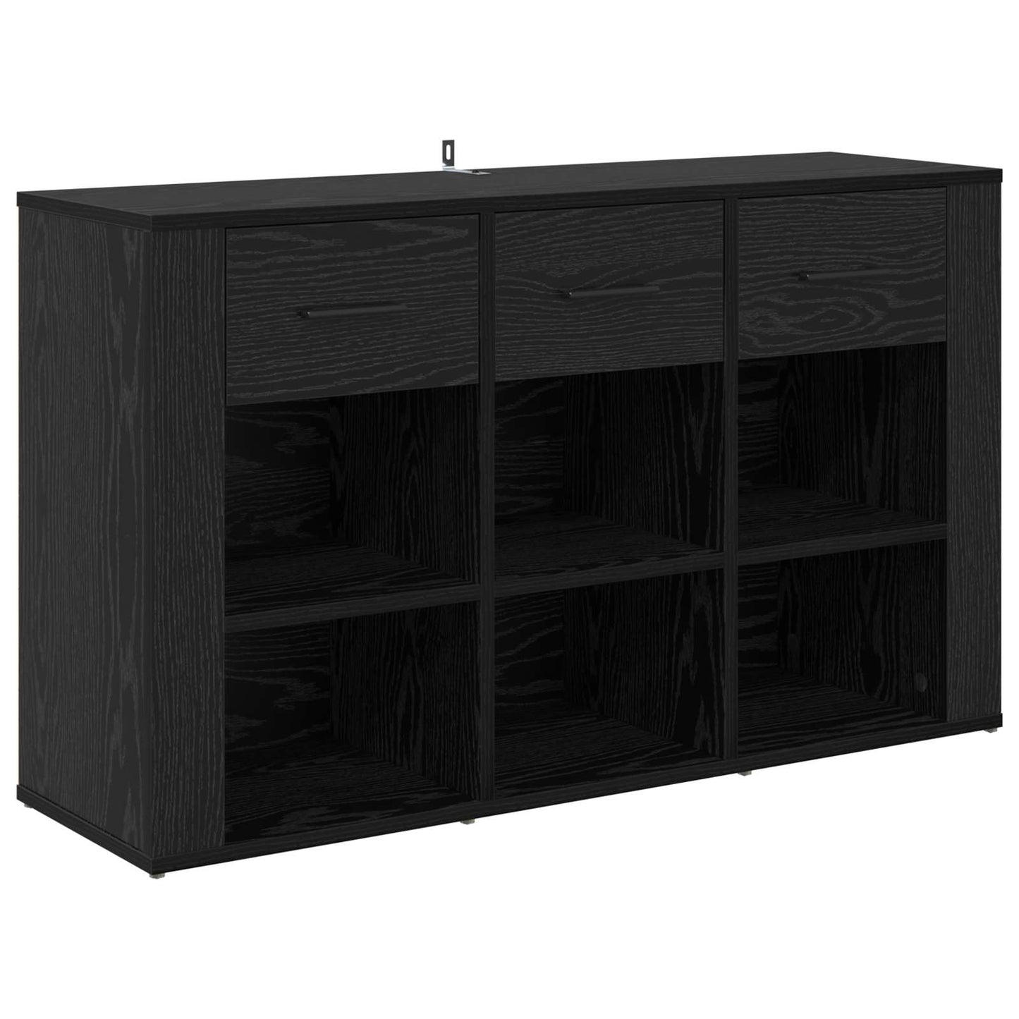 Servírovací Skříň Černý Dub 100 X 30 X 59,5 Cm Kompozitní Dřevo
