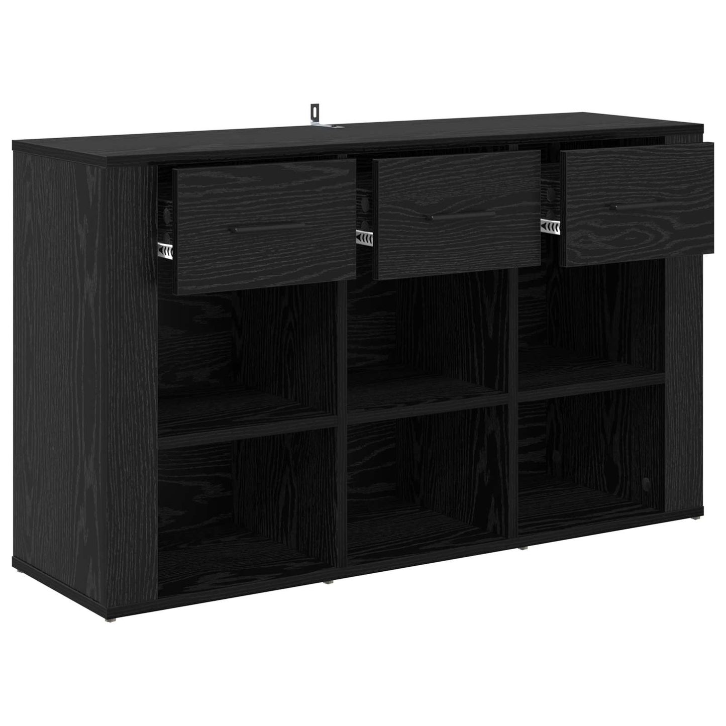 Servírovací Skříň Černý Dub 100 X 30 X 59,5 Cm Kompozitní Dřevo