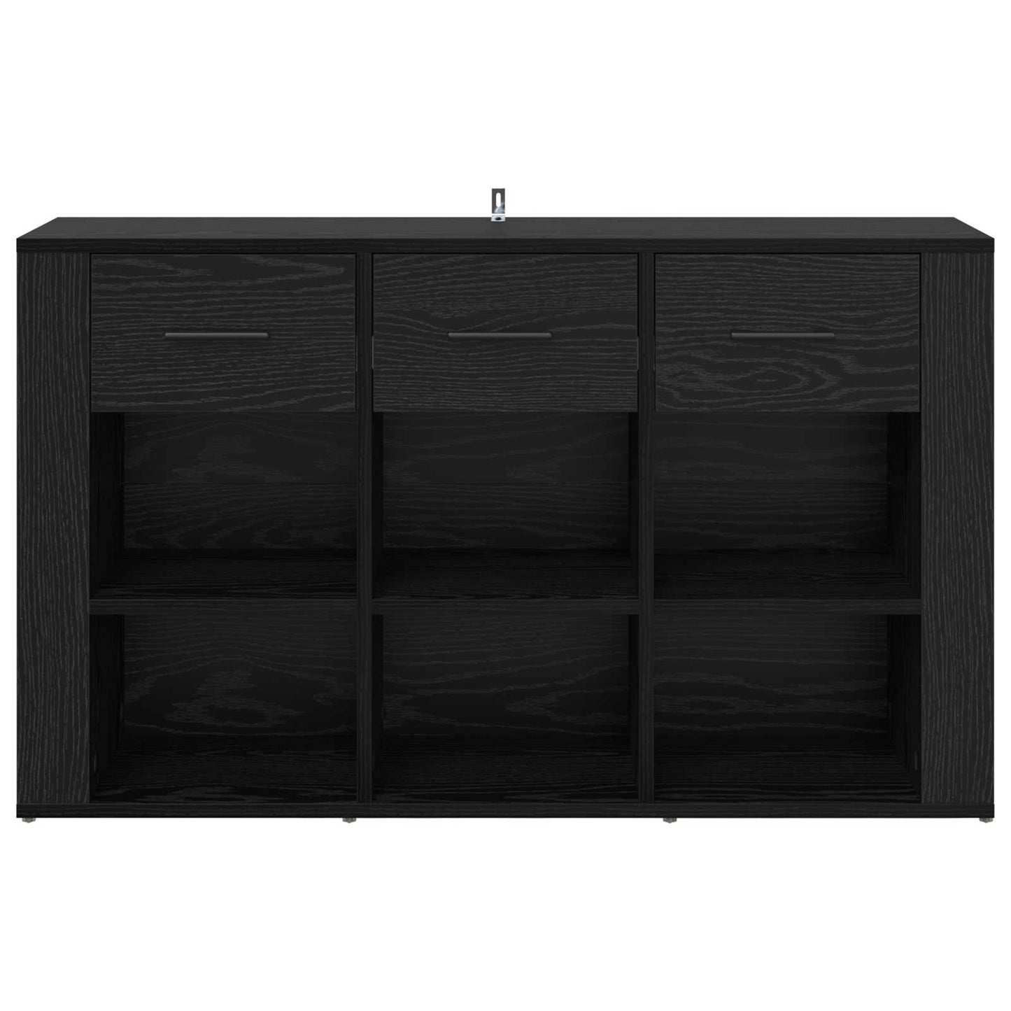 Servírovací Skříň Černý Dub 100 X 30 X 59,5 Cm Kompozitní Dřevo