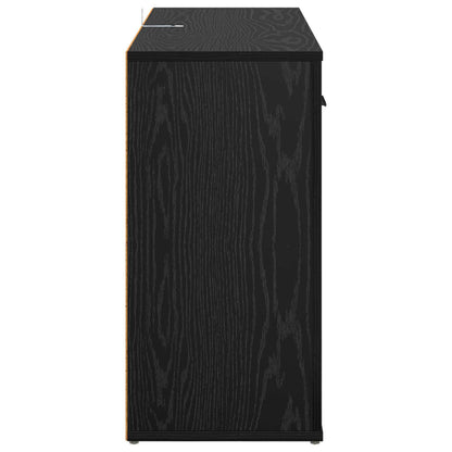Servírovací Skříň Černý Dub 100 X 30 X 59,5 Cm Kompozitní Dřevo