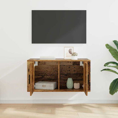 Nástěnný Tv Kabinet 80 X 34.5 X 40 Cm Staré Dřevo
