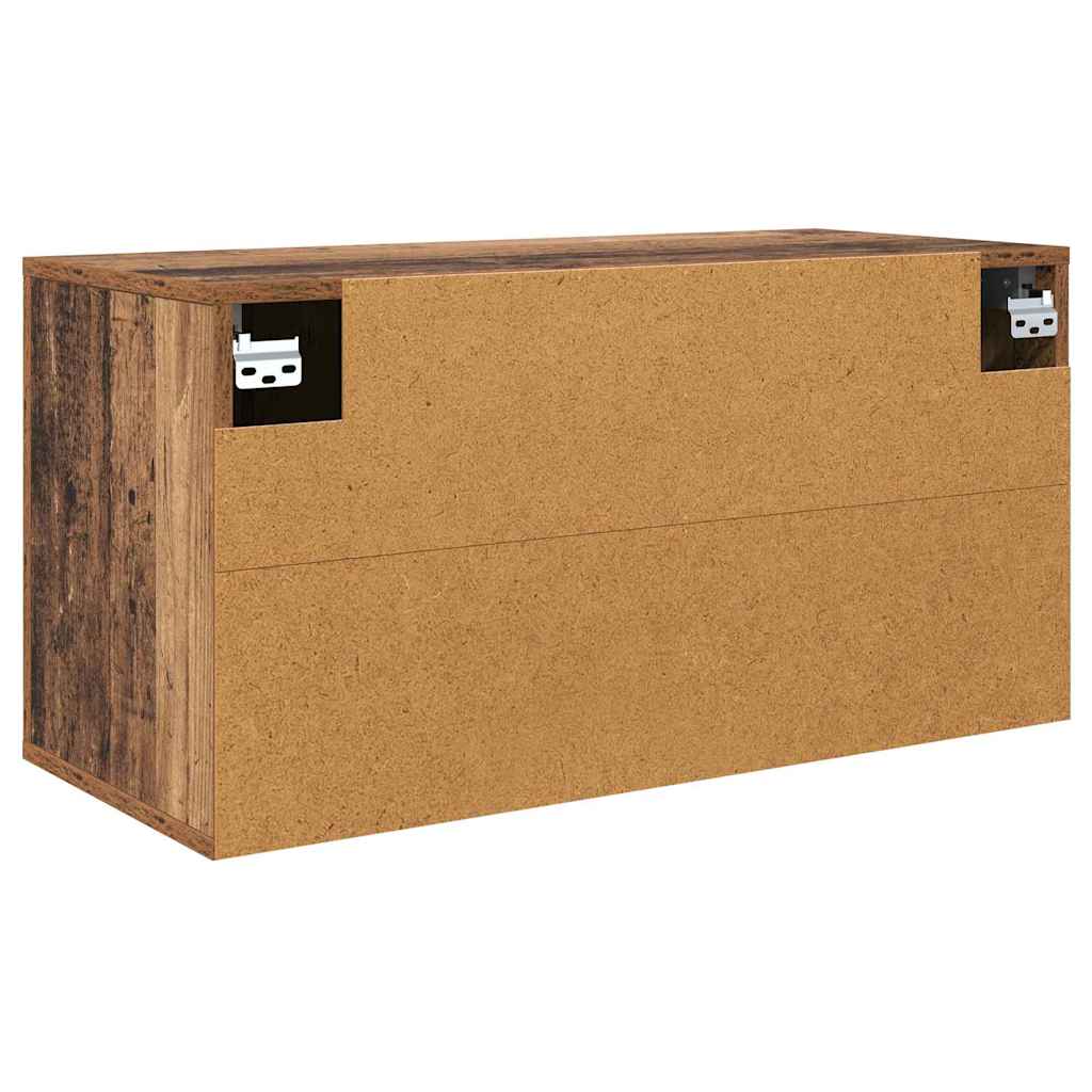 Nástěnný Tv Kabinet 80 X 34.5 X 40 Cm Staré Dřevo