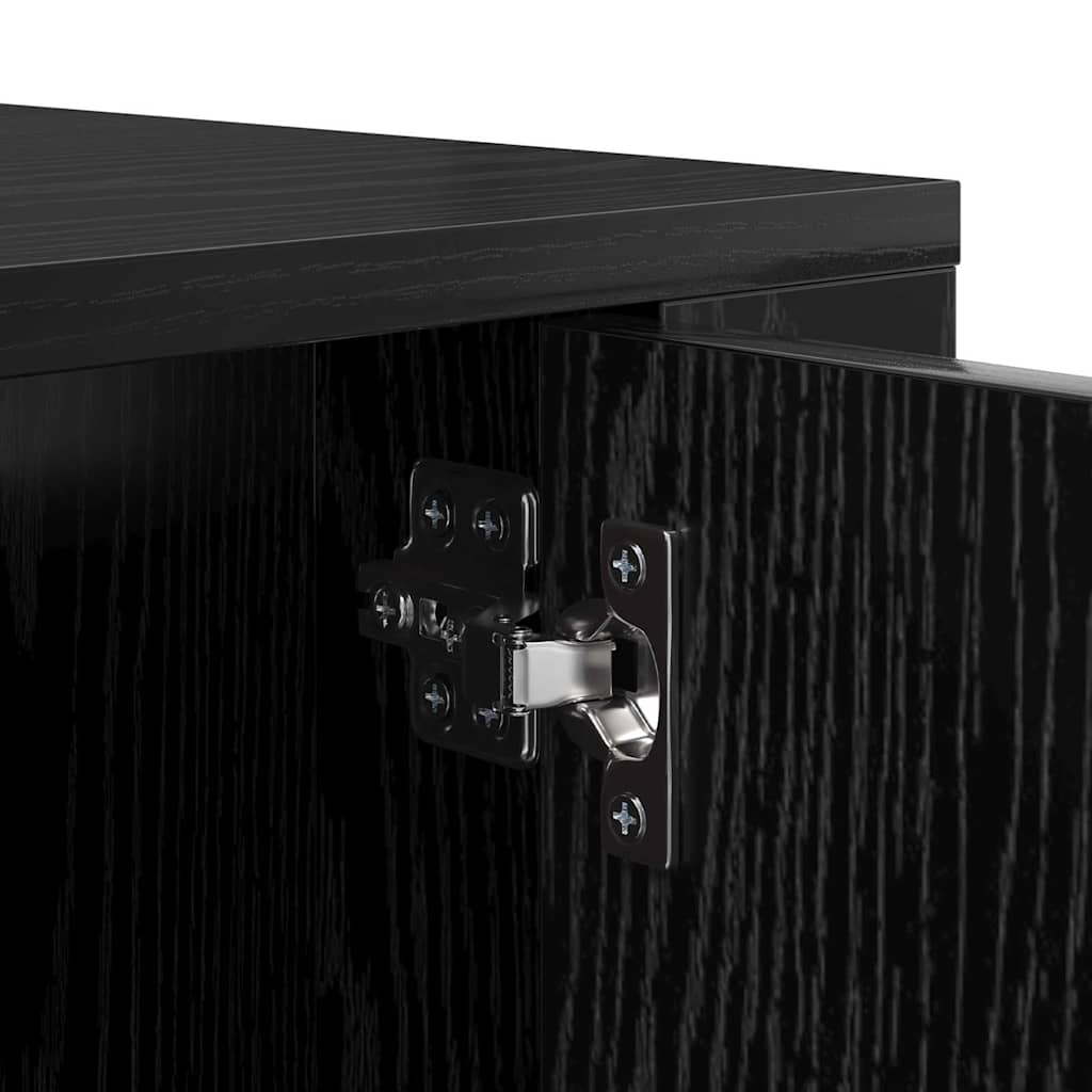 Nástěnný Tv Kabinet 80 X 34.5 X 40 Cm Černý Dub