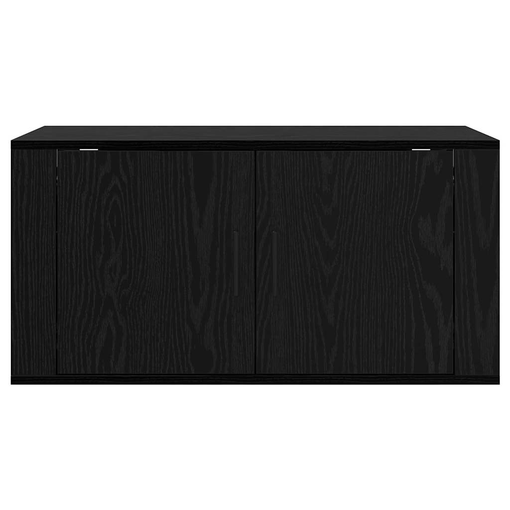Nástěnný Tv Kabinet 80 X 34.5 X 40 Cm Černý Dub