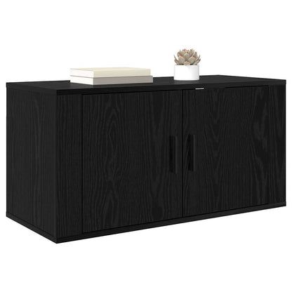 Nástěnný Tv Kabinet 80 X 34.5 X 40 Cm Černý Dub