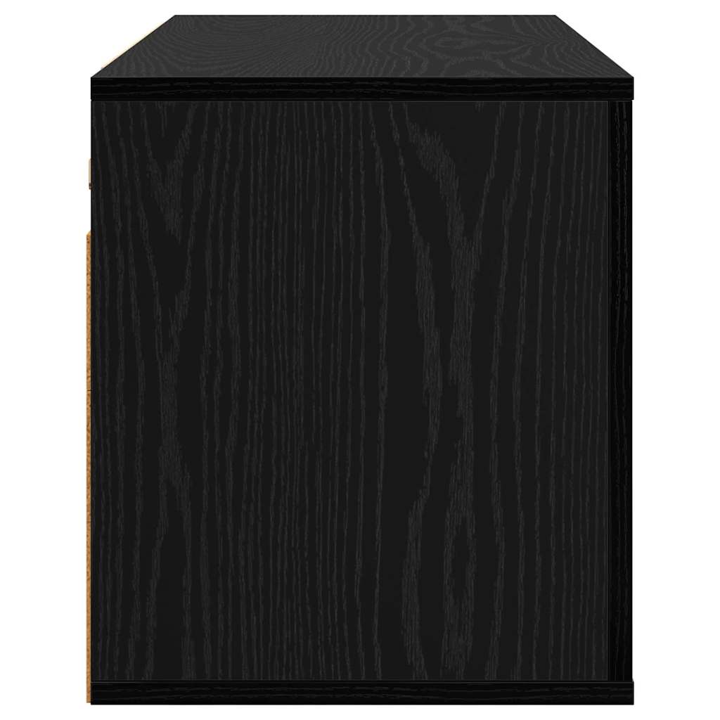 Nástěnný Tv Kabinet 80 X 34.5 X 40 Cm Černý Dub