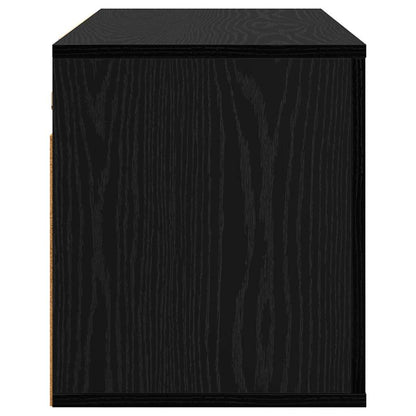 Nástěnný Tv Kabinet 80 X 34.5 X 40 Cm Černý Dub