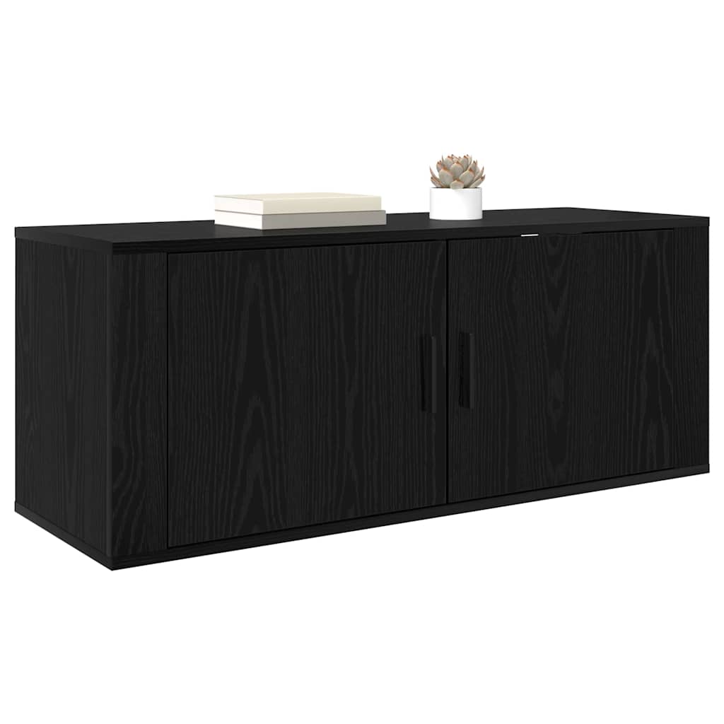 Nástěnný Tv Kabinet 100 X 34,5 X 40 Cm Černý Dub