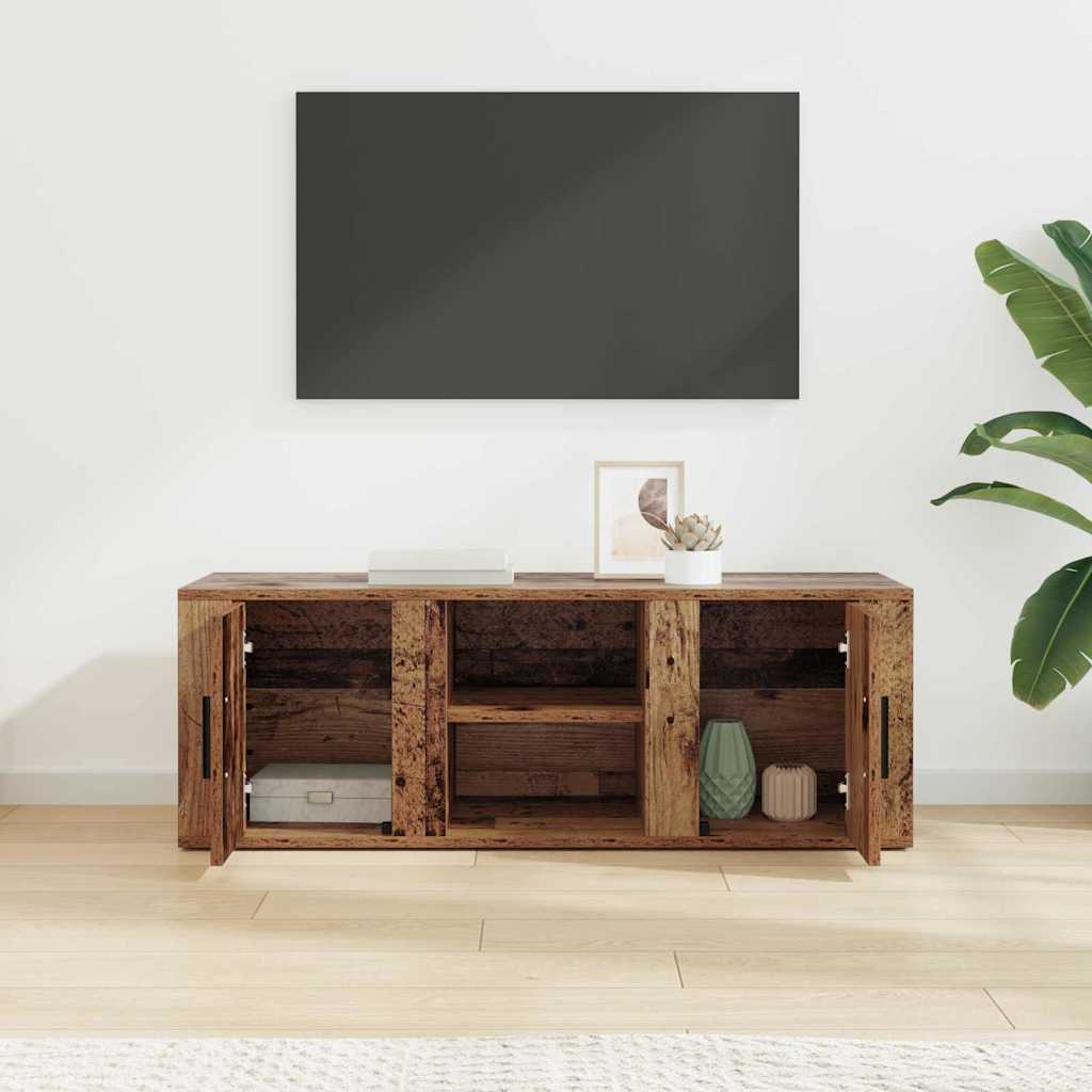 Televizní Skříň 100 X 31,5 X 35 Cm Staré Dřevo Kompozitní Dřevo