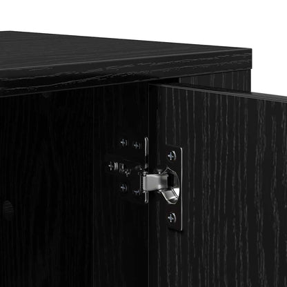 Televizní Skříň 100 X 31,5 X 35 Cm Černý Dub Kompozitní Dřevo