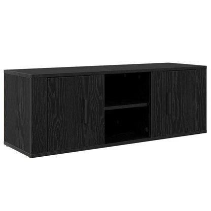 Televizní Skříň 100 X 31,5 X 35 Cm Černý Dub Kompozitní Dřevo