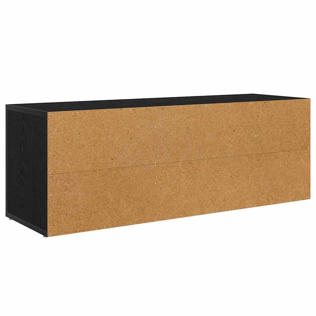 Televizní Skříň 100 X 31,5 X 35 Cm Černý Dub Kompozitní Dřevo