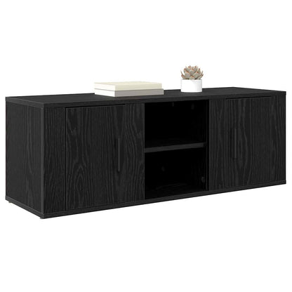 Televizní Skříň 100 X 31,5 X 35 Cm Černý Dub Kompozitní Dřevo