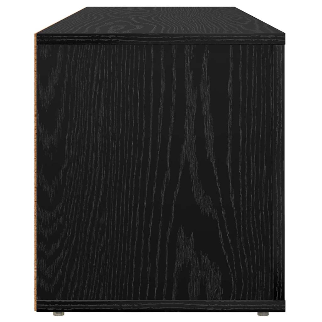 Televizní Skříň 100 X 31,5 X 35 Cm Černý Dub Kompozitní Dřevo