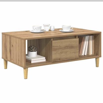 Konferenční Stolek Artisanový Dub 90 X 50 X 26.5 Cm