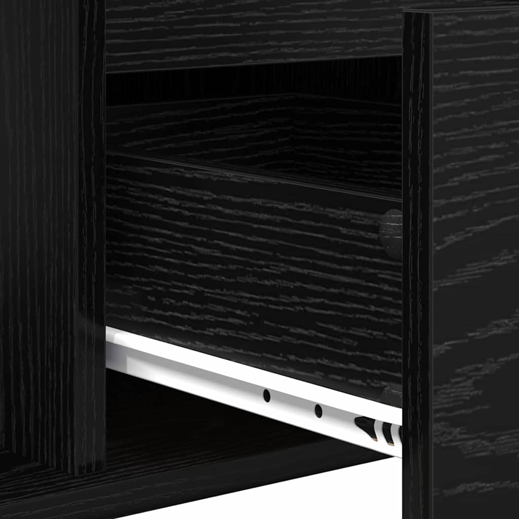 Konferenční Stolek Černý Dub 90 X 50 X 26.5 Cm Kompozitní Dřevo