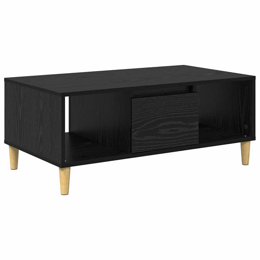 Konferenční Stolek Černý Dub 90 X 50 X 26.5 Cm Kompozitní Dřevo