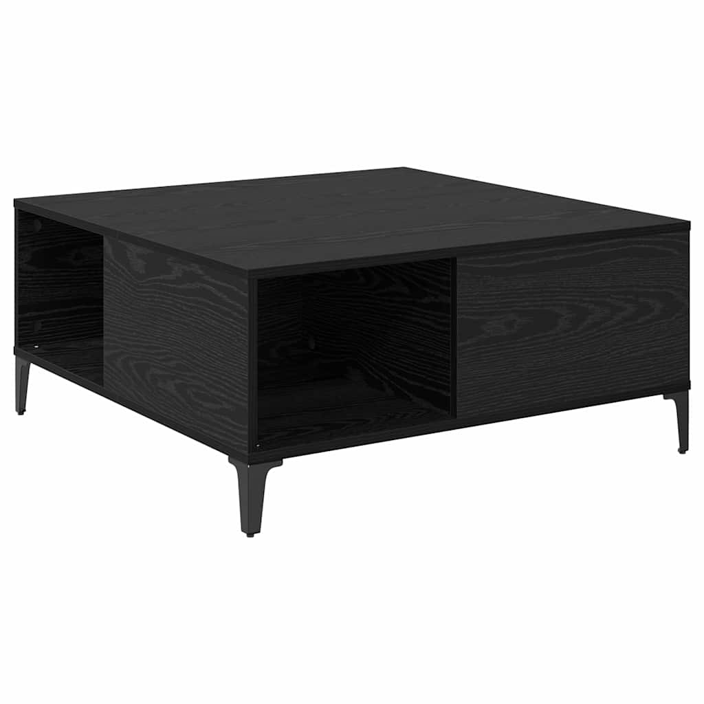 Konferenční Stolek Černý Dub 80 X 80 X 36,5 Cm Kompozitní Dřevo