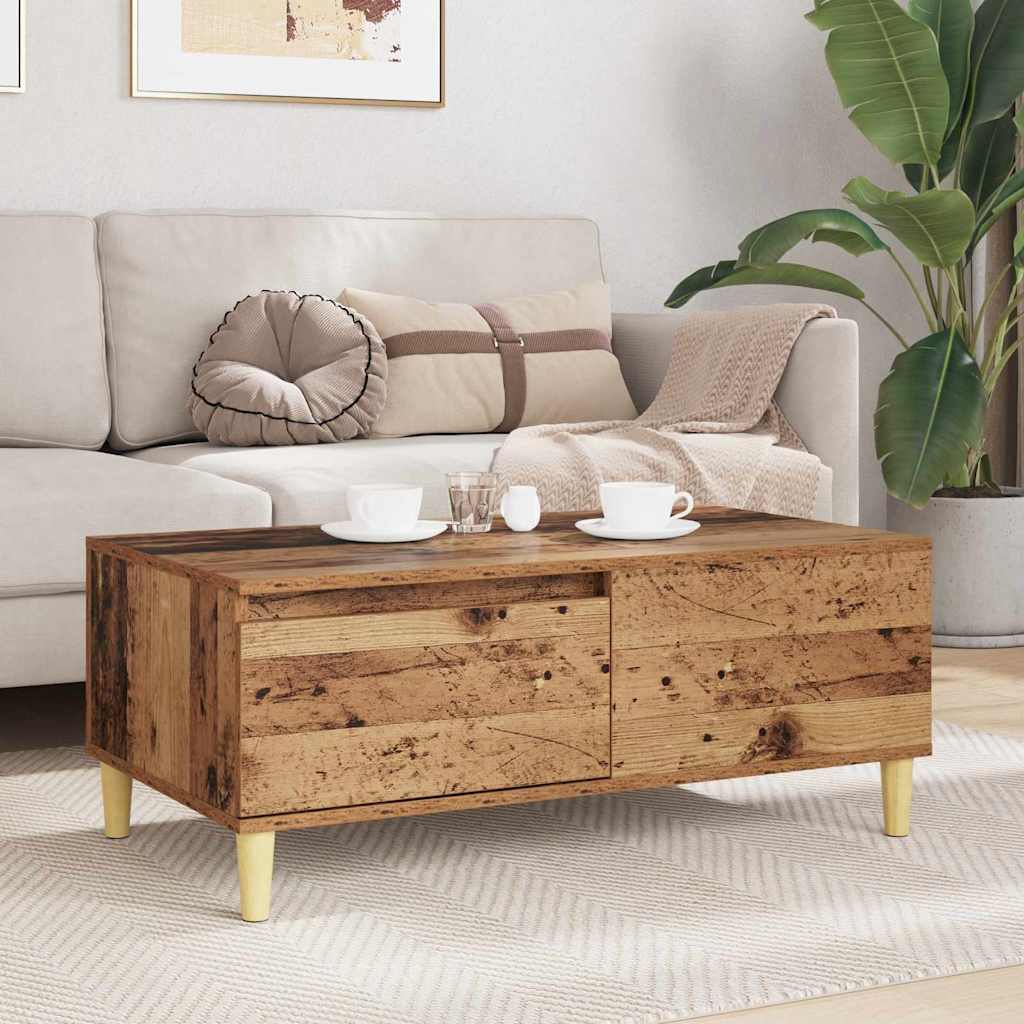 Konferenční Stolek Staré Dřevo 90 X 50 X 35 Cm Kompozitní Dřevo