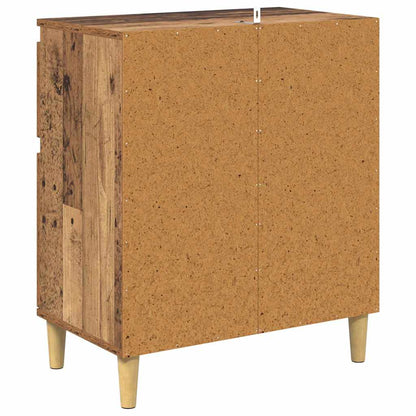 Servírovací Skříň Staré Dřevo 60 X 35 X 70 Cm Kompozitní Dřevo