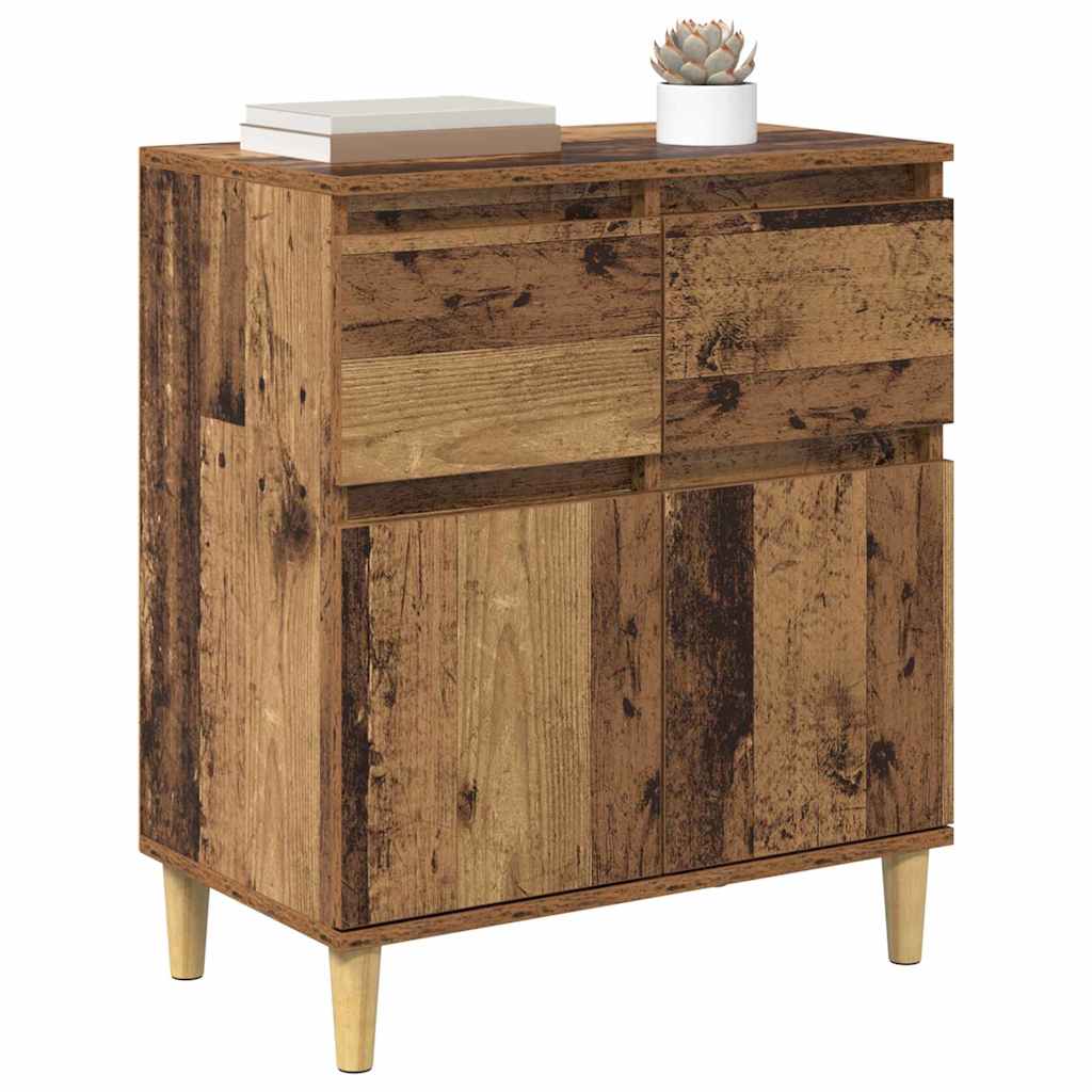 Servírovací Skříň Staré Dřevo 60 X 35 X 70 Cm Kompozitní Dřevo