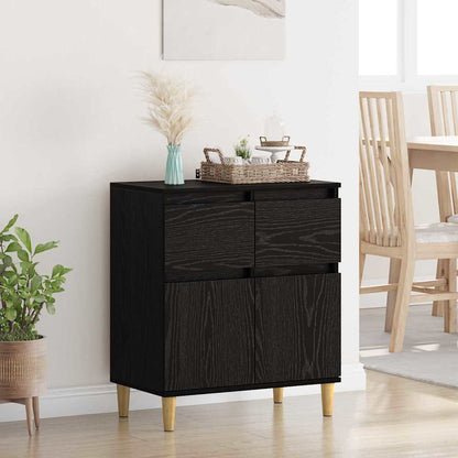 Servírovací Skříň Černý Dub 60 X 35 X 70 Cm Kompozitní Dřevo