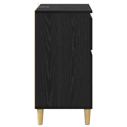 Servírovací Skříň Černý Dub 60 X 35 X 70 Cm Kompozitní Dřevo