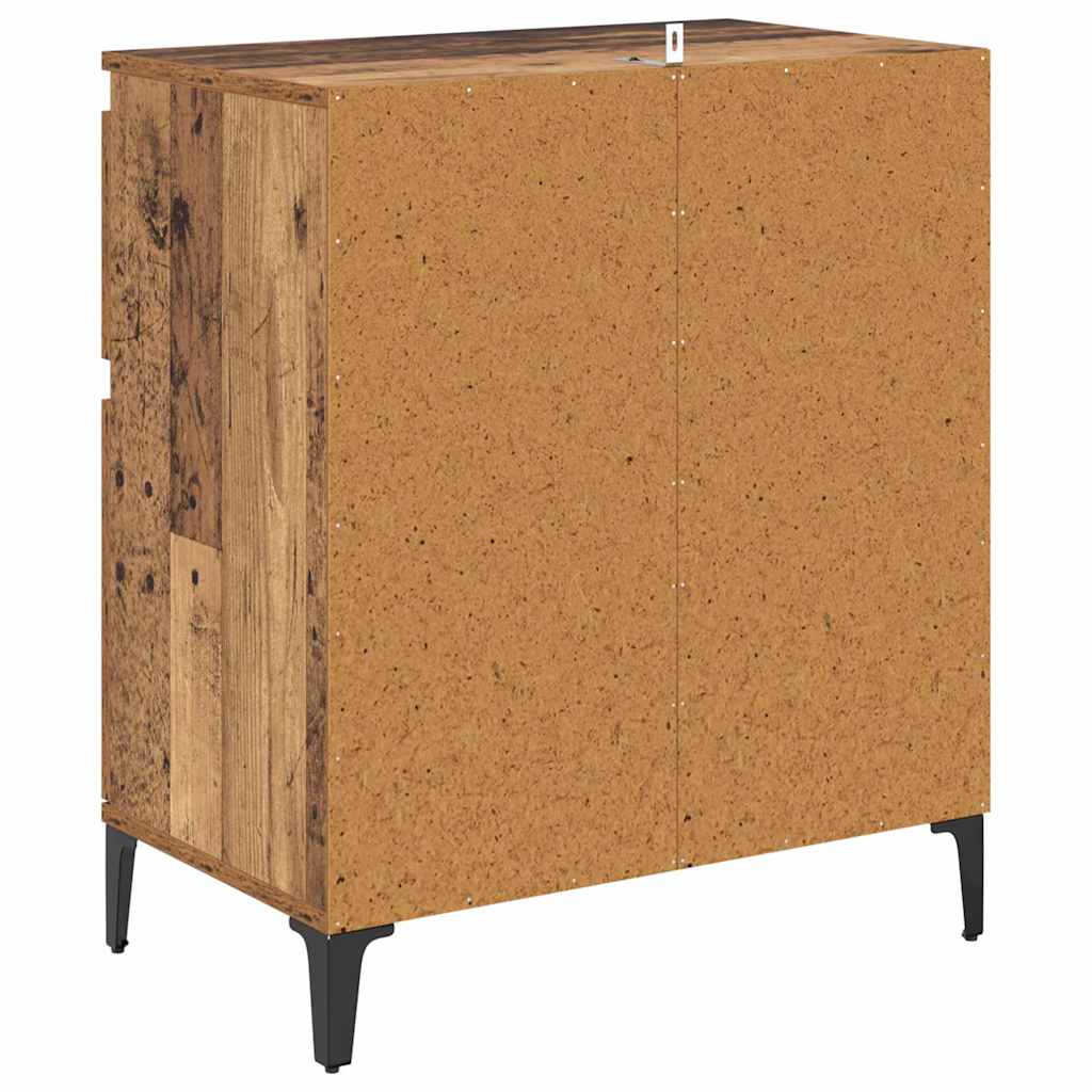 Servírovací Skříň Se Zásuvkou Staré Dřevo 60 X 35 X 70 Cm