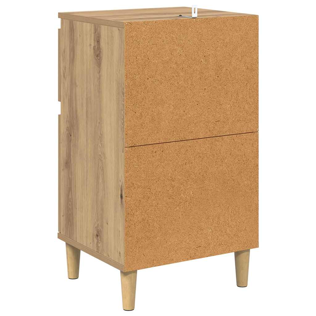 Noční Skříňka Artisanový Dub 40 X 35 X 70 Cm Kompozitní Dřevo