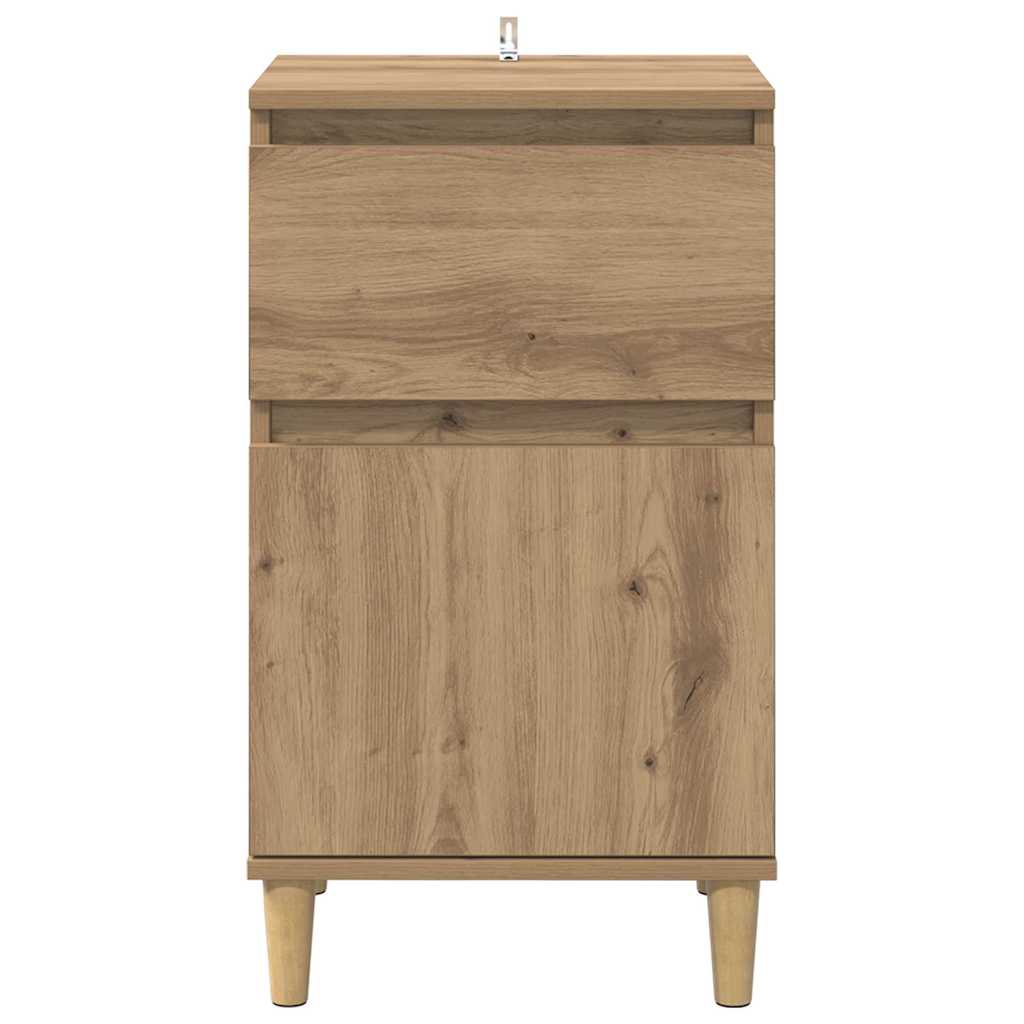 Noční Skříňka Artisanový Dub 40 X 35 X 70 Cm Kompozitní Dřevo