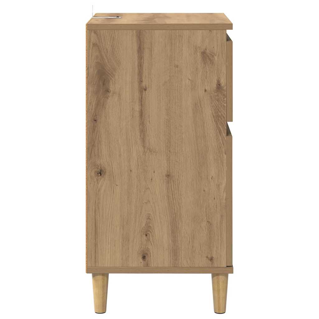 Noční Skříňka Artisanový Dub 40 X 35 X 70 Cm Kompozitní Dřevo