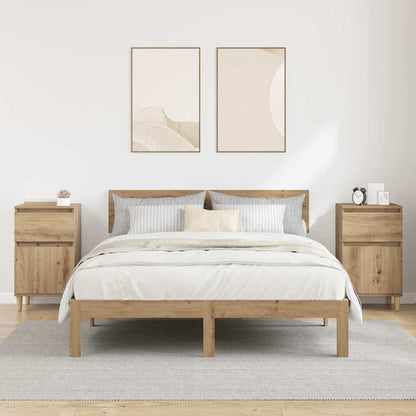 Noční Skříňka 2 Ks Artisanový Dub 40 X 35 X 70 Cm